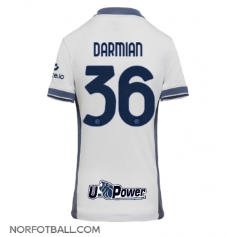 Billige Fotballdrakt Inter Milan Matteo Darmian #36 Replika Bortedrakt Dame 2024-25 Kortermet